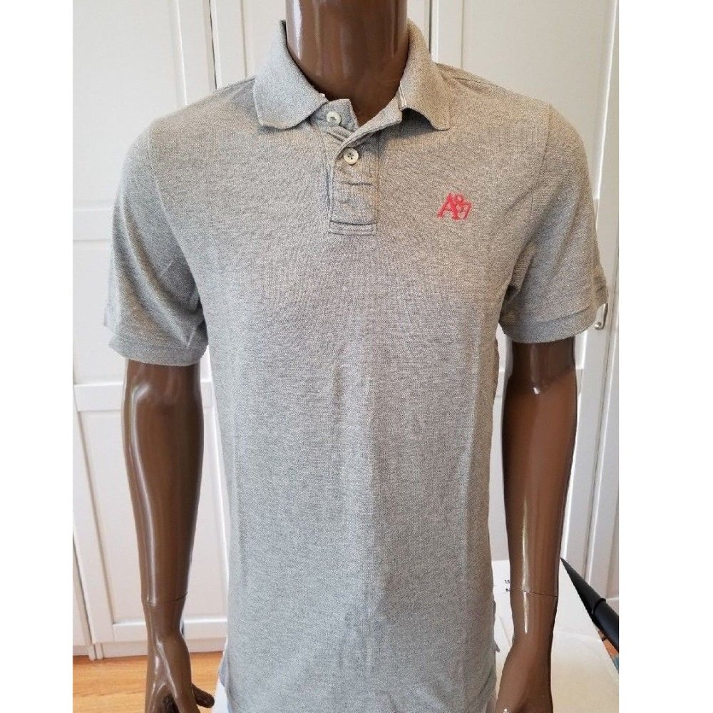 Aeropostale AEO Men's A87 Polo Tee T-Shirt Grey